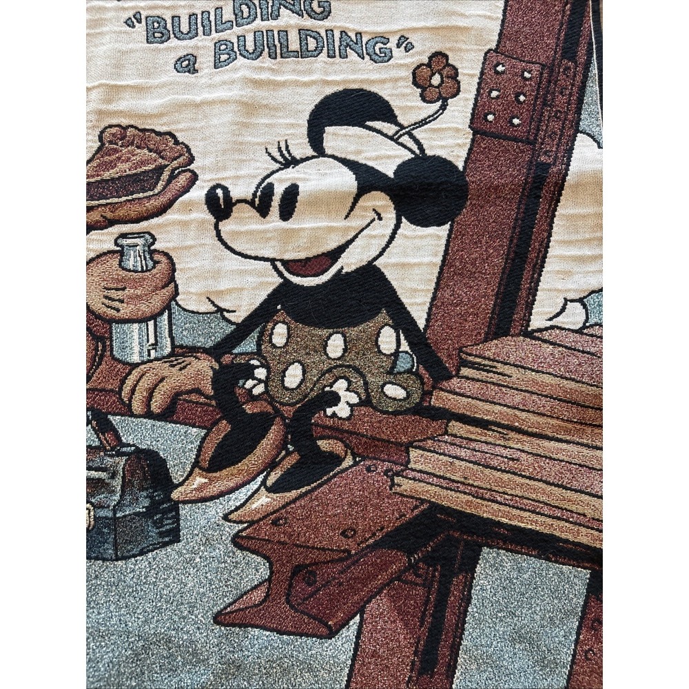 Disney mickey mouse Tapestry Wall Hanging Riddle Home Building A Building‎ Lunch - Picture 5 of 12